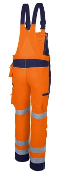 Warnschutz Latzhose Qualitex PRO WS warnorange/marine